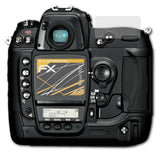 Panzerfolie atFoliX kompatibel mit Nikon D2X, entspiegelnde und stoßdämpfende FX (3er Set)