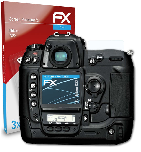 atFoliX FX-Clear Schutzfolie für Nikon D2X