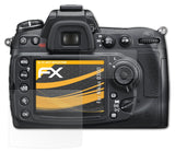 Panzerfolie atFoliX kompatibel mit Nikon D300, entspiegelnde und stoßdämpfende FX (3er Set)