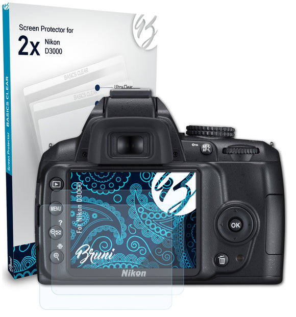 Bruni Basics-Clear Displayschutzfolie für Nikon D3000