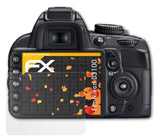 Panzerfolie atFoliX kompatibel mit Nikon D3100, entspiegelnde und stoßdämpfende FX (3X)