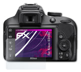 Glasfolie atFoliX kompatibel mit Nikon D3400, 9H Hybrid-Glass FX