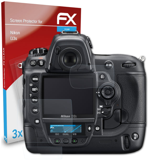 atFoliX FX-Clear Schutzfolie für Nikon D3s