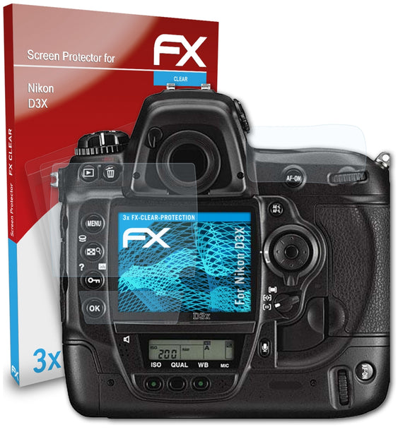 atFoliX FX-Clear Schutzfolie für Nikon D3X
