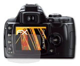 Panzerfolie atFoliX kompatibel mit Nikon D40, entspiegelnde und stoßdämpfende FX (3X)