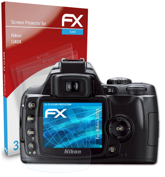 atFoliX FX-Clear Schutzfolie für Nikon D40X