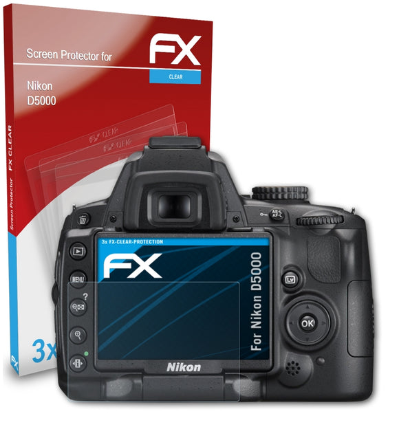 atFoliX FX-Clear Schutzfolie für Nikon D5000