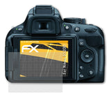 Panzerfolie atFoliX kompatibel mit Nikon D5200, entspiegelnde und stoßdämpfende FX (3X)