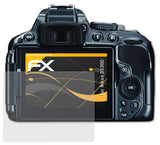 Panzerfolie atFoliX kompatibel mit Nikon D5300, entspiegelnde und stoßdämpfende FX (3X)