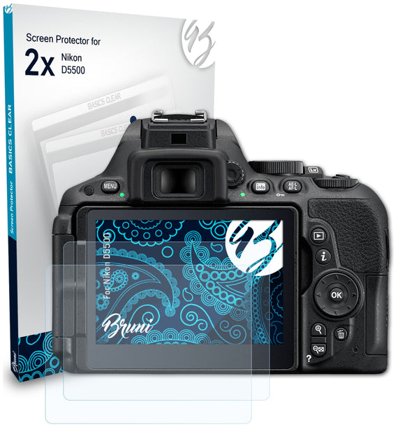 Bruni Basics-Clear Displayschutzfolie für Nikon D5500