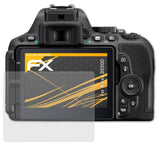 Panzerfolie atFoliX kompatibel mit Nikon D5500, entspiegelnde und stoßdämpfende FX (3X)