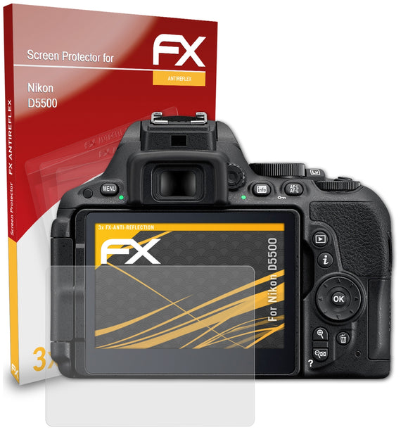 atFoliX FX-Antireflex Displayschutzfolie für Nikon D5500