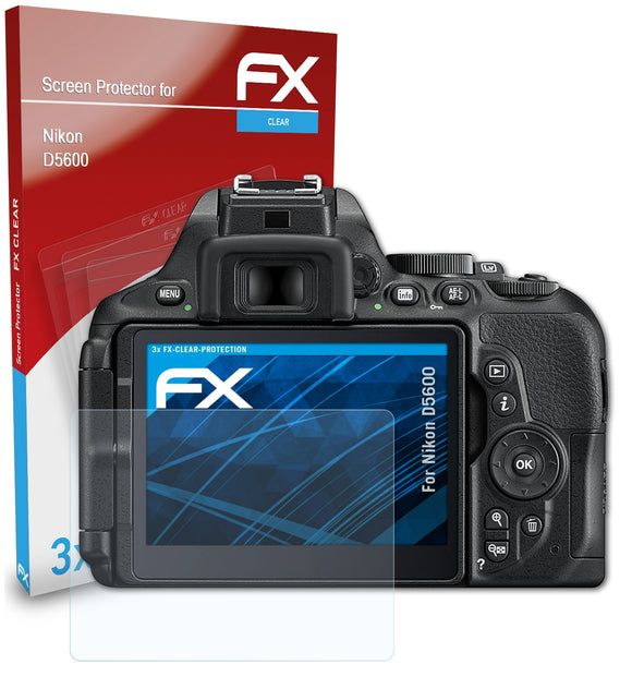 atFoliX FX-Clear Schutzfolie für Nikon D5600