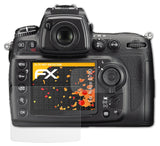 Panzerfolie atFoliX kompatibel mit Nikon D700, entspiegelnde und stoßdämpfende FX (3er Set)