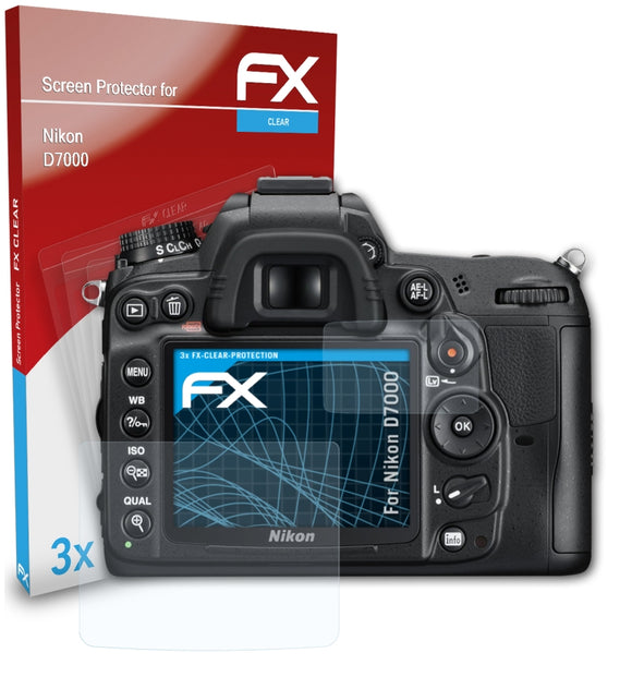 atFoliX FX-Clear Schutzfolie für Nikon D7000