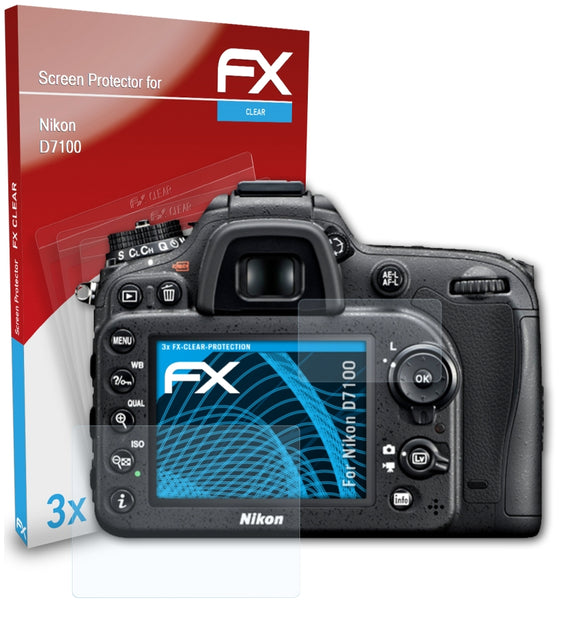 atFoliX FX-Clear Schutzfolie für Nikon D7100
