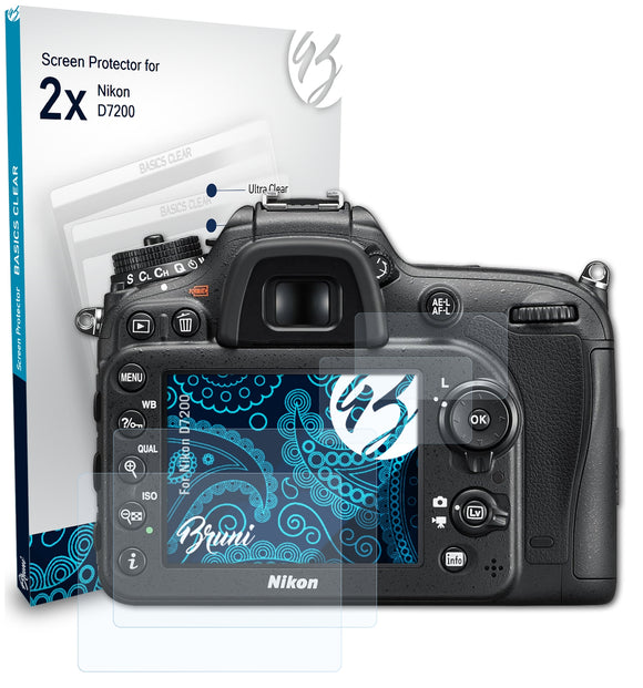 Bruni Basics-Clear Displayschutzfolie für Nikon D7200