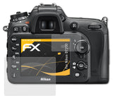 Panzerfolie atFoliX kompatibel mit Nikon D7200, entspiegelnde und stoßdämpfende FX (3er Set)