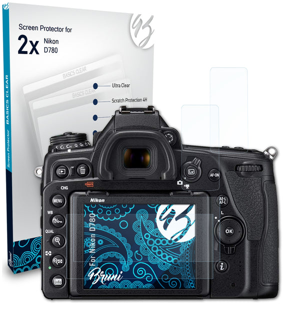 Bruni Basics-Clear Displayschutzfolie für Nikon D780