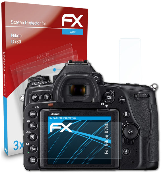 atFoliX FX-Clear Schutzfolie für Nikon D780