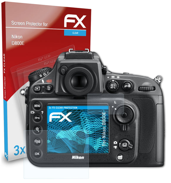 atFoliX FX-Clear Schutzfolie für Nikon D800E