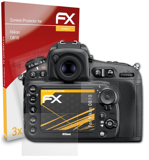 atFoliX FX-Antireflex Displayschutzfolie für Nikon D810