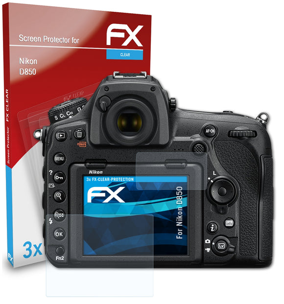 atFoliX FX-Clear Schutzfolie für Nikon D850