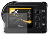 Panzerfolie atFoliX kompatibel mit Nikon KeyMission 170, entspiegelnde und stoßdämpfende FX (3X)