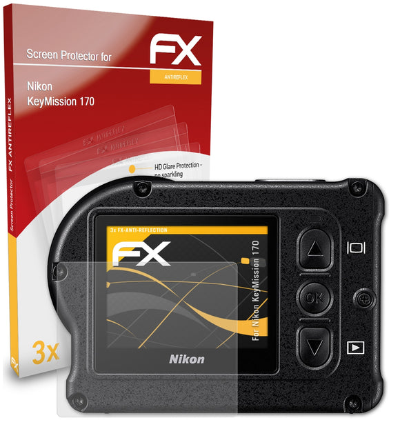 atFoliX FX-Antireflex Displayschutzfolie für Nikon KeyMission 170