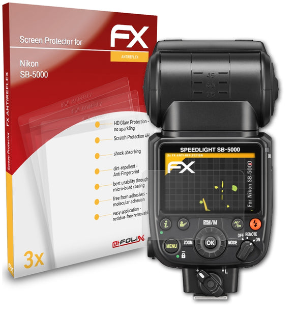 atFoliX FX-Antireflex Displayschutzfolie für Nikon SB-5000