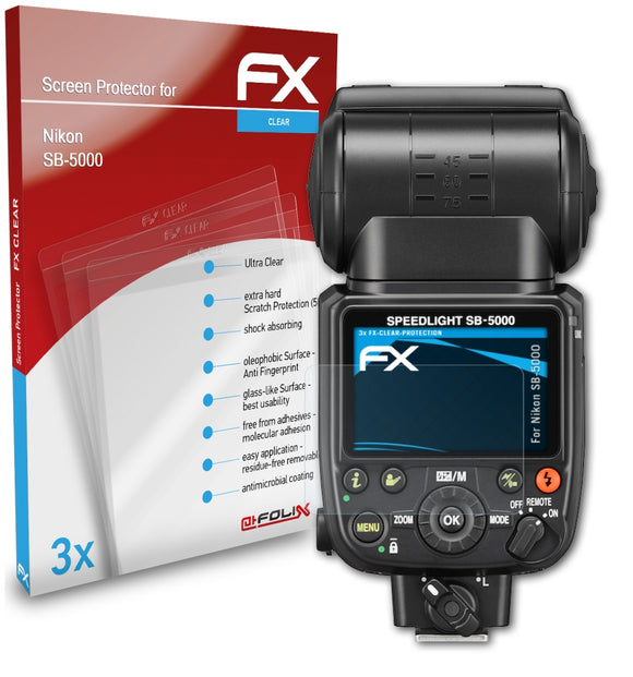 atFoliX FX-Clear Schutzfolie für Nikon SB-5000