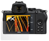 Panzerfolie atFoliX kompatibel mit Nikon Z 50, entspiegelnde und stoßdämpfende FX (3X)