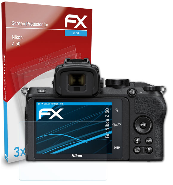 atFoliX FX-Clear Schutzfolie für Nikon Z 50