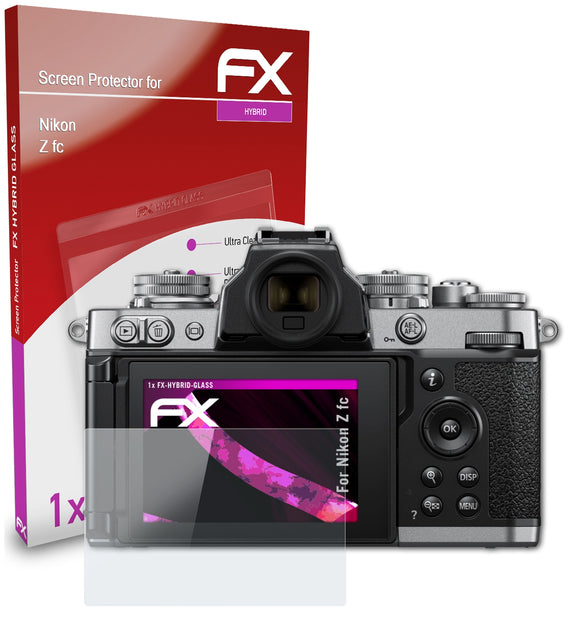 atFoliX FX-Hybrid-Glass Panzerglasfolie für Nikon Z fc