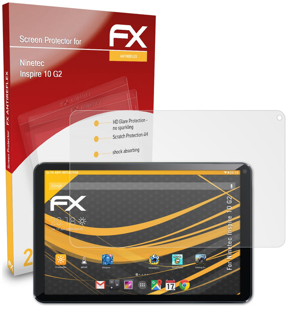 atFoliX FX-Antireflex Displayschutzfolie für Ninetec Inspire 10 G2
