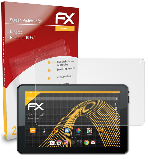 atFoliX FX-Antireflex Displayschutzfolie für Ninetec Platinum 10 G2