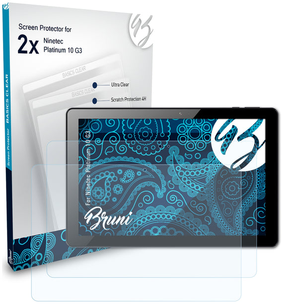 Bruni Basics-Clear Displayschutzfolie für Ninetec Platinum 10 G3