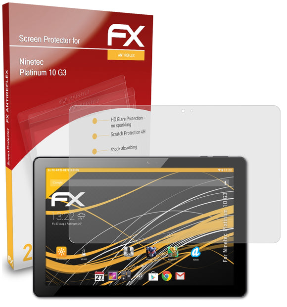 atFoliX FX-Antireflex Displayschutzfolie für Ninetec Platinum 10 G3