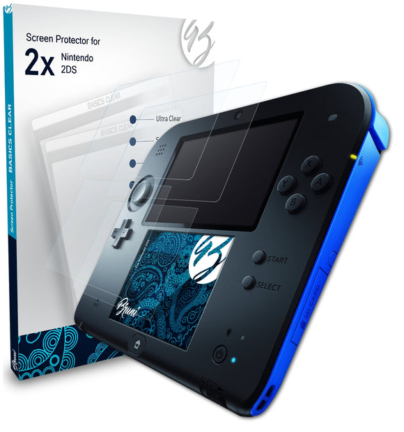 Bruni Basics-Clear Displayschutzfolie für Nintendo 2DS