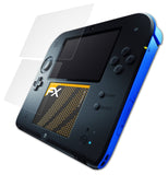 Panzerfolie atFoliX kompatibel mit Nintendo 2DS, entspiegelnde und stoßdämpfende FX (3er Set)