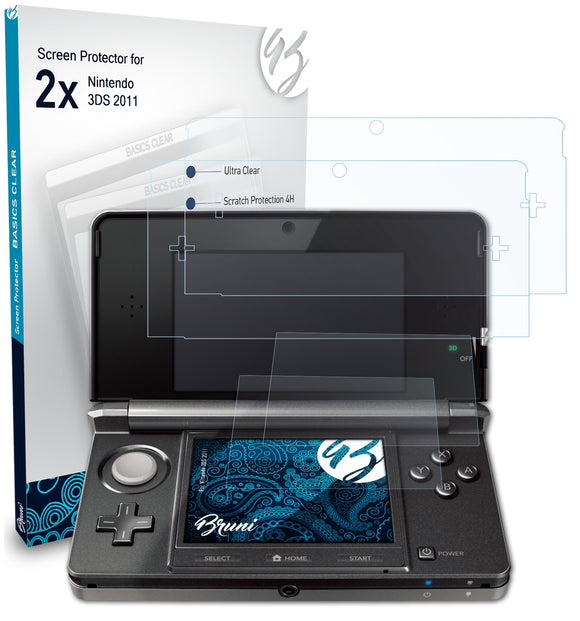 Bruni Basics-Clear Displayschutzfolie für Nintendo 3DS (2011)
