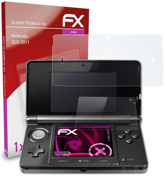 atFoliX FX-Hybrid-Glass Panzerglasfolie für Nintendo 3DS (2011)