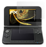 Panzerfolie atFoliX kompatibel mit Nintendo 3DS XL 2012, entspiegelnde und stoßdämpfende FX (3er Set)