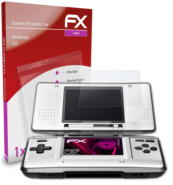 atFoliX FX-Hybrid-Glass Panzerglasfolie für Nintendo DS