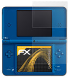 Panzerfolie atFoliX kompatibel mit Nintendo DSi XL, entspiegelnde und stoßdämpfende FX (3er Set)
