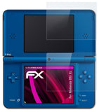 Glasfolie atFoliX kompatibel mit Nintendo DSi XL, 9H Hybrid-Glass FX (1er Set)