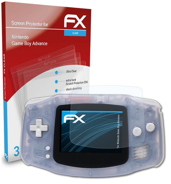 atFoliX FX-Clear Schutzfolie für Nintendo Game Boy Advance