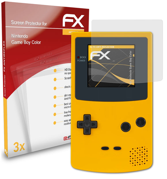 atFoliX FX-Antireflex Displayschutzfolie für Nintendo Game Boy Color