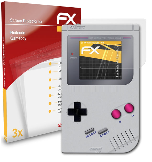 atFoliX FX-Antireflex Displayschutzfolie für Nintendo Gameboy