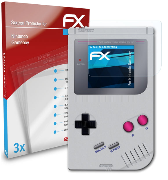 atFoliX FX-Clear Schutzfolie für Nintendo Gameboy